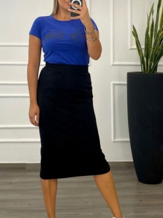 Voice Pencil Midi Skirt Black