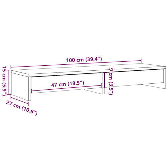 vidaXL Επιτραπέζια Βάση Οθόνης Καφέ (854672)
