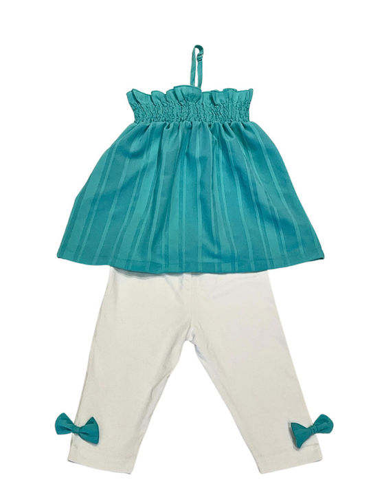 Sam 0 13 Kinder Set mit Leggings Sommer 2Stück Mint, Ecru