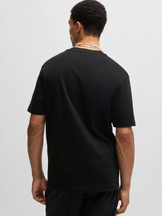 Hugo Boss T-shirt Bărbătesc cu Mânecă Scurtă BLACK