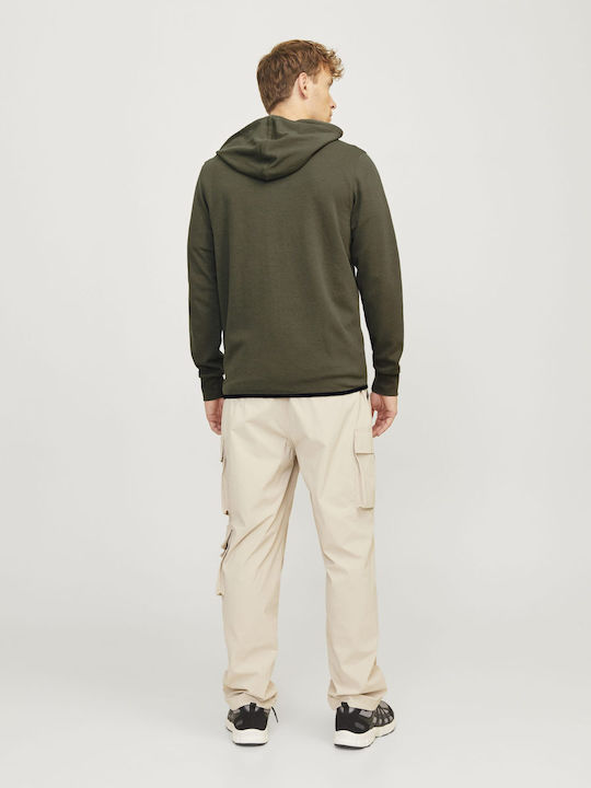 Jack & Jones Sweat Herren Sweatshirt Jacke Dusty Olive, Khaki