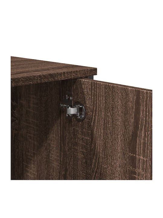Brown Wooden Bookcase 79.5x35.5x137.5cm