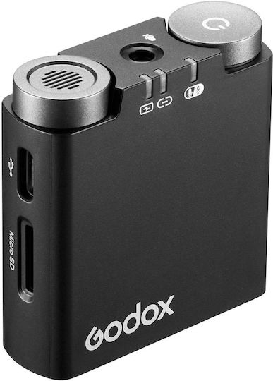 Godox Virso M1 Ασύρματο Μικρόφωνο Clip On για Κάμερα (1Tx + 1Rx)