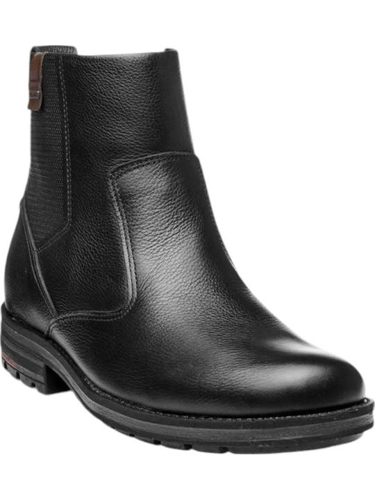 Leather Black Men's Boots Anatomical with Zipper