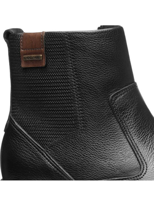 Leather Black Men's Boots Anatomical with Zipper