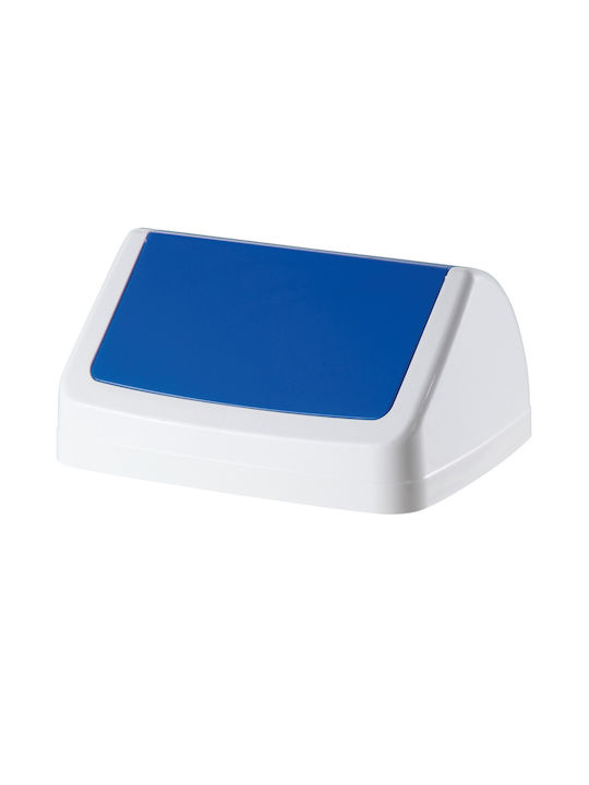 Meva Waste Bin Plastic White-Blue 25lt