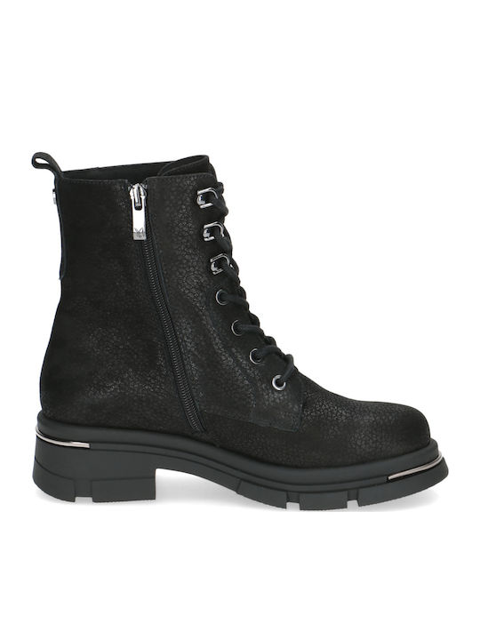 Ghete Dama De Piele Cu Platforme Pentru Femei Negru