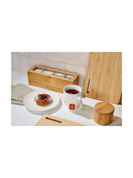 Maxwell & Williams Box for Tea / Coffee with Lid Wooden Beige 9.5x9x29.5cm