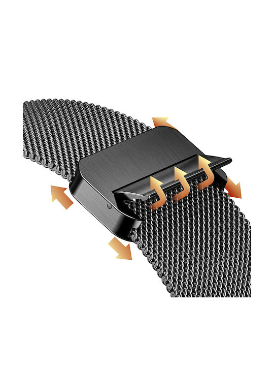 Hoco Wa26 Curea Oțel inoxidabil Negru (Apple Watch 38/40/41/42mm)