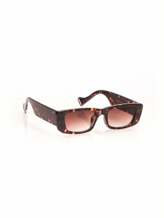 Luigi Women's Sunglasses with Brown Tartaruga Plastic Frame and Brown Gradient Lens 3410713