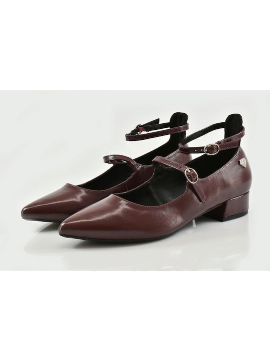 Mairiboo for Envie Burgundy Heels with Strap