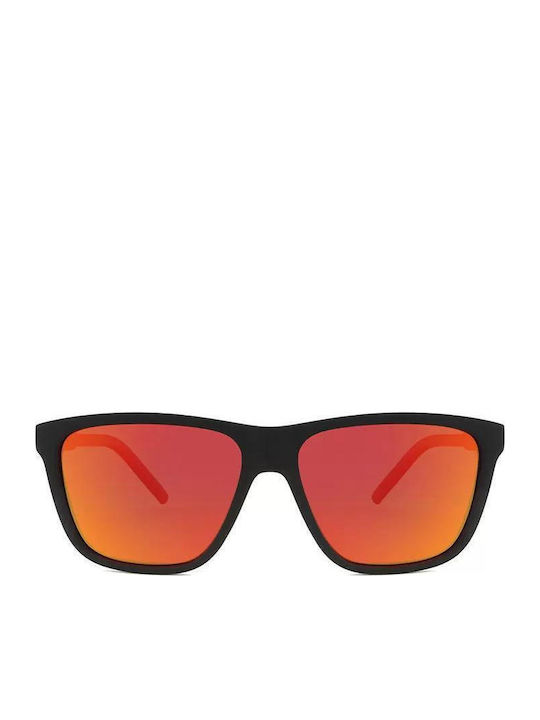 Polareye Sunglasses Μαύρα with Acetate Frame & Orange Lens
