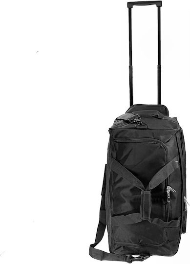 RCM Geantă de voiaj 49lt Negru cu roți Textil L53xW28xH28cm