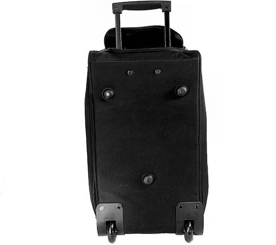 RCM Geantă de voiaj 49lt Negru cu roți Textil L53xW28xH28cm