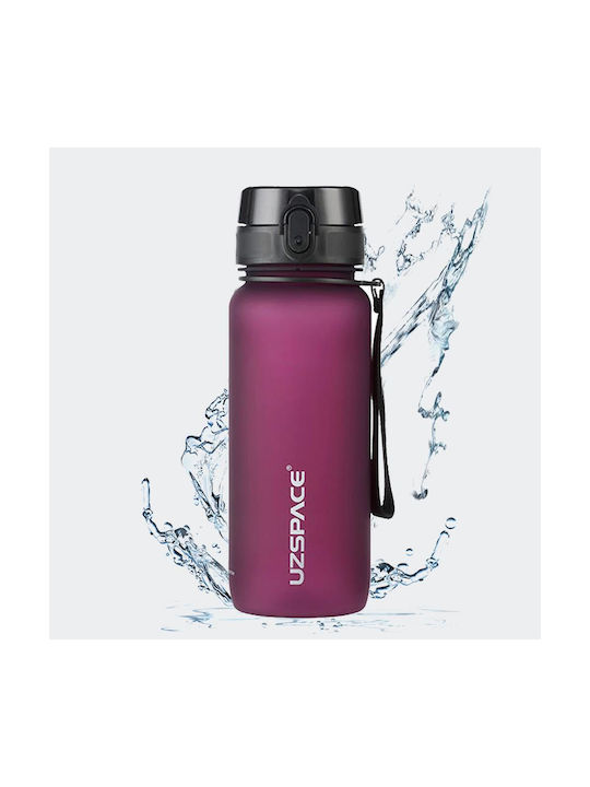 Uzspace Tritan Bpa Free Leakproof Water Bottle Plastic 650ml Red