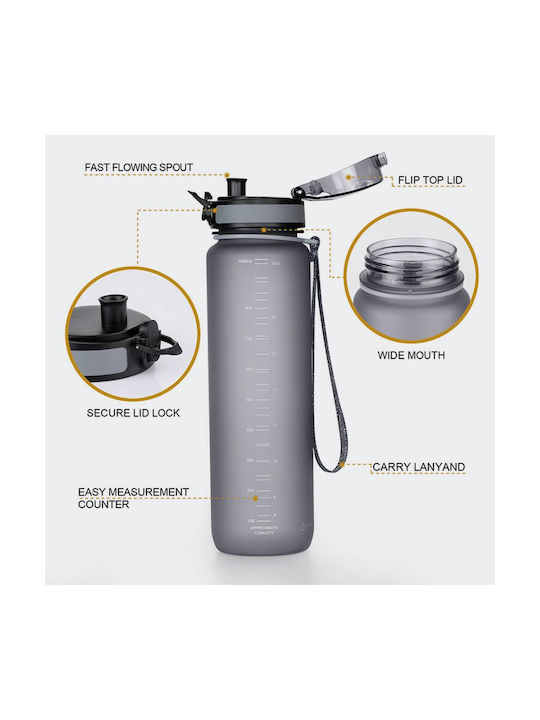 Uzspace Leakproof Tritan Bpa Free Бутилка Пластмаса За колоездене 1000мл Оранжев