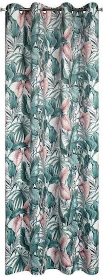 Eurofirany Perdea cu Capse Madera Verde 140x250cm