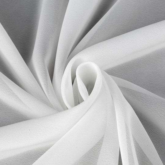 Eurofirany Perdea cu Coafură Dalia Albă 140x270cm