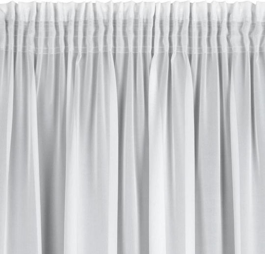 Eurofirany Vorhang mit Bleistiftfalten Dalia Weiß 350x270cm