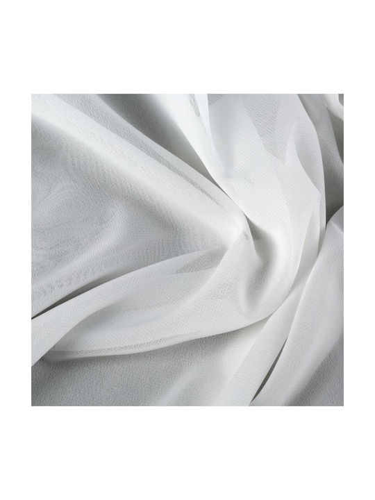 Eurofirany Κουρτίνα με Τρέσα Dalia Λευκή 350x270εκ.