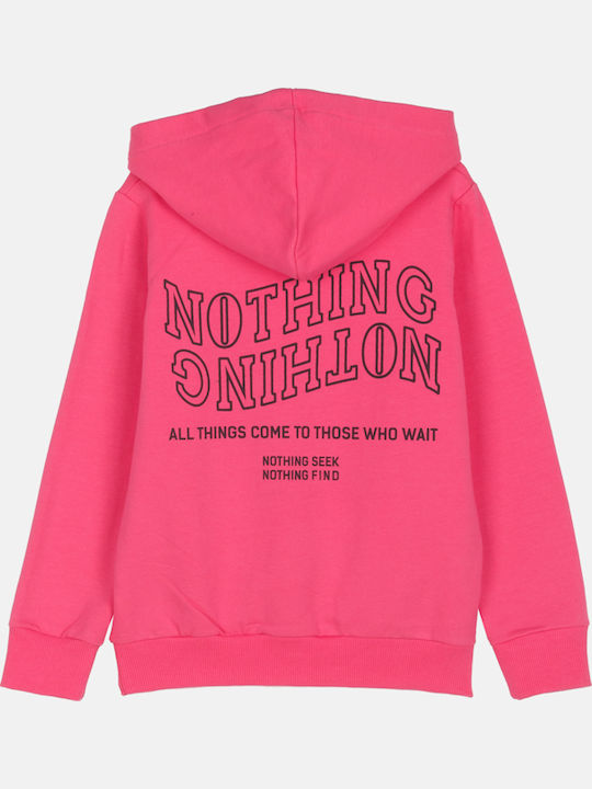 Kinder-Sweatshirt mit Kapuze und Taschen Fuchsia Believe