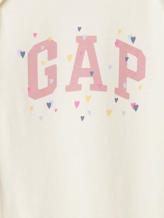 GAP Logo Baby Bodysuit Ivory Frost