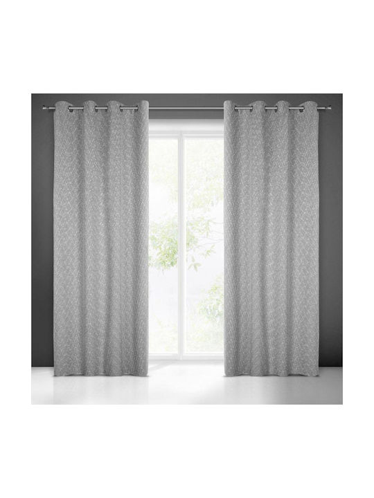 Eurofirany Κουρτίνα με Τρουκς Sandi Γκρι 140x260εκ.