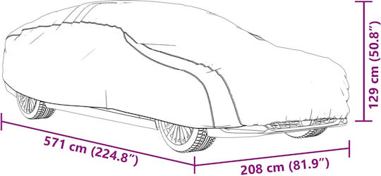 vidaXL Covers 432x169x119cm Waterproof XLarge for Sedan Secured with Straps