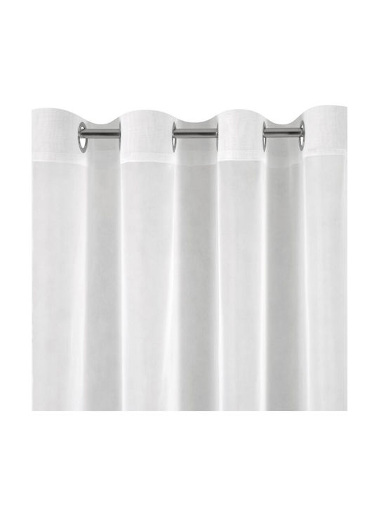 Eurofirany Curtain Window with Grommet Lucy White 400x150cm