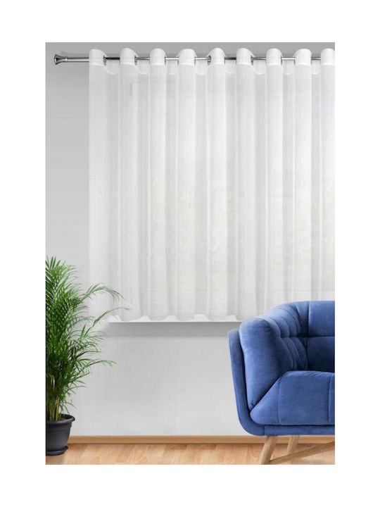 Eurofirany Vorhang Fenster mit Grommet Rebecca Weiß 350x160cm