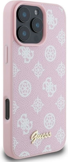 Guess Peony Script Back Cover Πλαστικό Ροζ (iPhone 16 Pro Max)