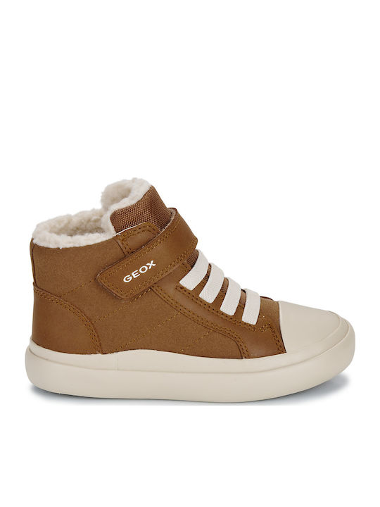B Gisli Kids Sneakers High Anatomic with Scratch Brown
