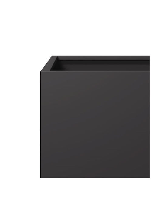 vidaXL Grădină Planter Box Metal Negru 50x50x50cm.