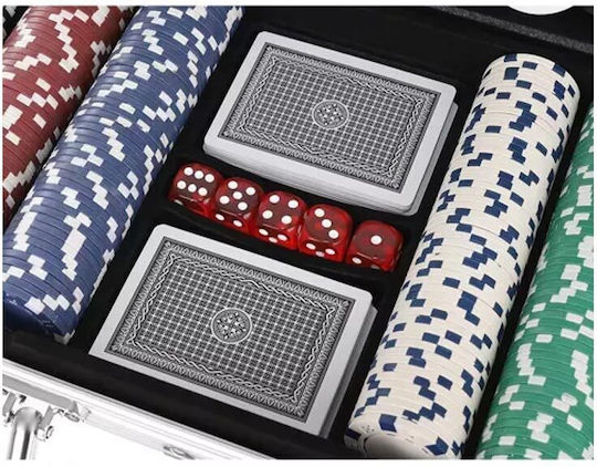 Aria Trade Set 300 Poker Chips in Suitcase with 3 Decks