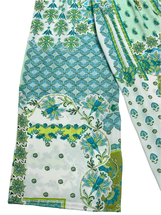 Kinderstoff-Overall-Shorts/Bermudas Türkis