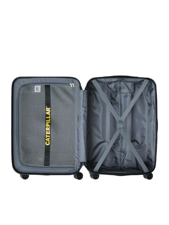 CAT Industrial Plate Medium Hard Suitcase Black with 4 Wheels Height 60cm