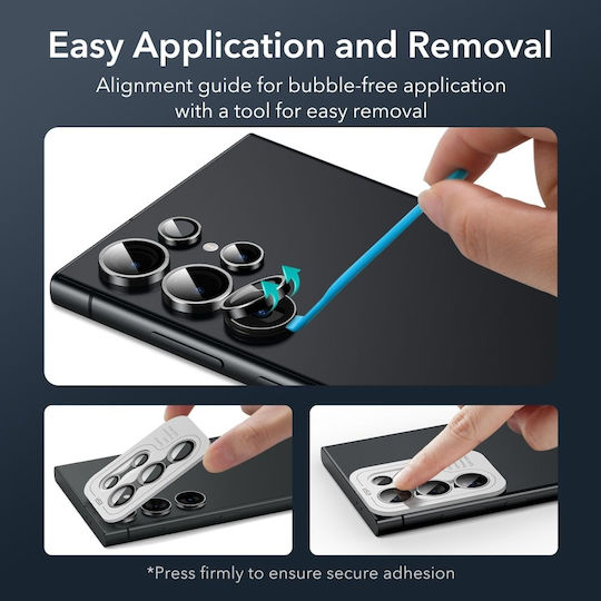 ESR Lens Protector Camera Protection Tempered Glass Black for the Galaxy S24 Ultra