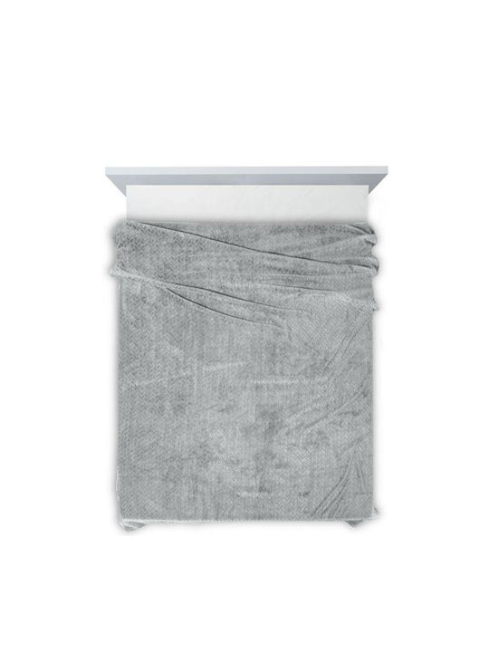 Eurofirany Samtige Decke Couch 91x220cm Grau