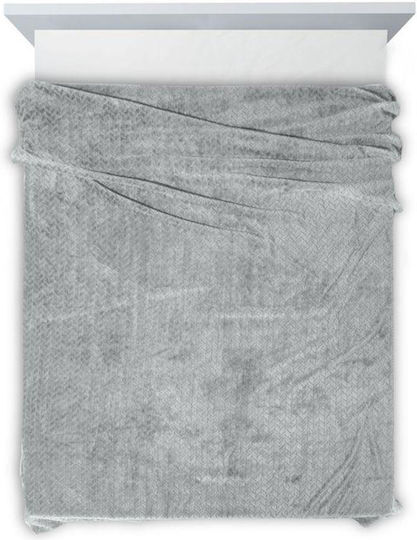 Eurofirany Κουβέρτα Βελουτέ Καναπέ 91x220εκ. Gray