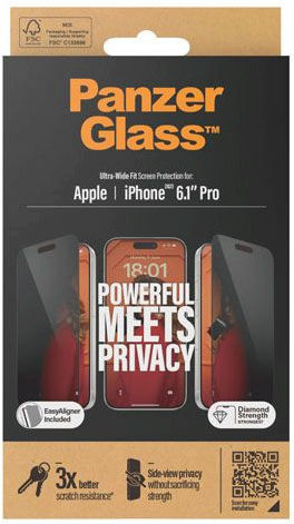 PanzerGlass Ultra-wide Fit Privatsphäre Vollflächig gehärtetes Glas (iPhone 15 Pro Max) 5488718C8F