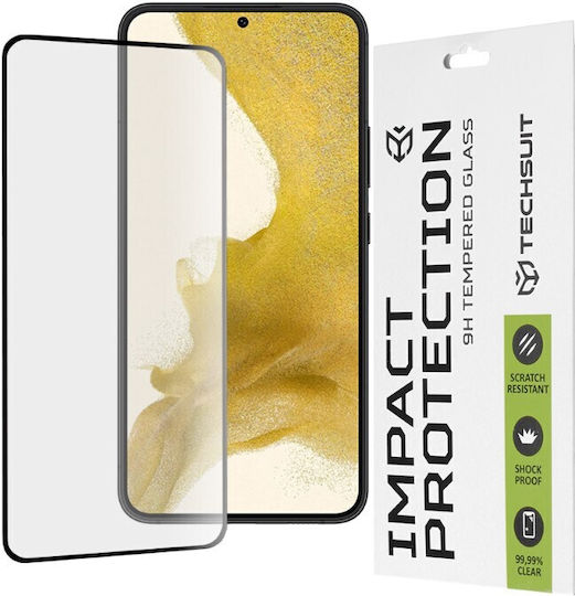 Techsuit 111d Adeziv complet Full Face Tempered Glass Negru (Oppo Reno11 F)