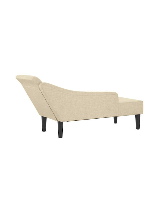 Recliner Stoff Beige L141xW55.5xH66.5cm