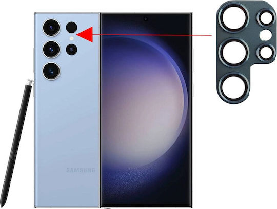 Volte-Tel Electroplating Camera Protection Metal Frame Blue for the Galaxy S23 Ultra