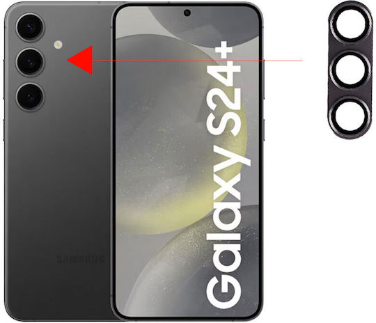 Volte-Tel Glass Cover Camera Protection Tempered Glass Gray for the Samsung S24 Plus 5G S926 8353178