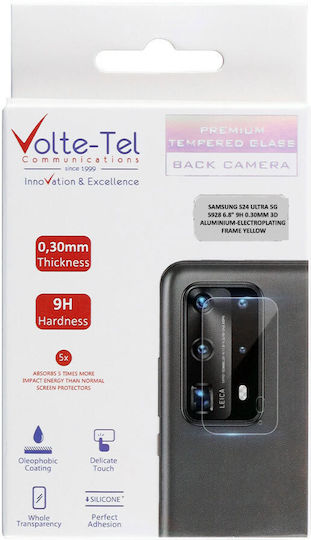 Volte-Tel Glass Cover Camera Protection Tempered Glass Yellow for the Samsung S24 Ultra 5G S928 8353239