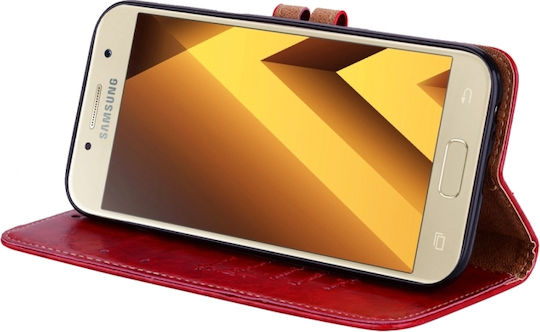Book Δερμάτινο Κόκκινο (Galaxy A5 2017)