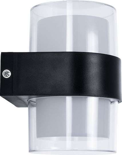 GloboStar Empire Round Wandaußenstrahler LED IP65 10W mit natürlichem weißem Licht und doppeltem Lichtstrahl 10x11x13.5 cm