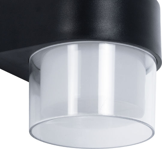 GloboStar Empire Round Wandaußenstrahler LED IP65 10W mit natürlichem weißem Licht und doppeltem Lichtstrahl 10x11x13.5 cm