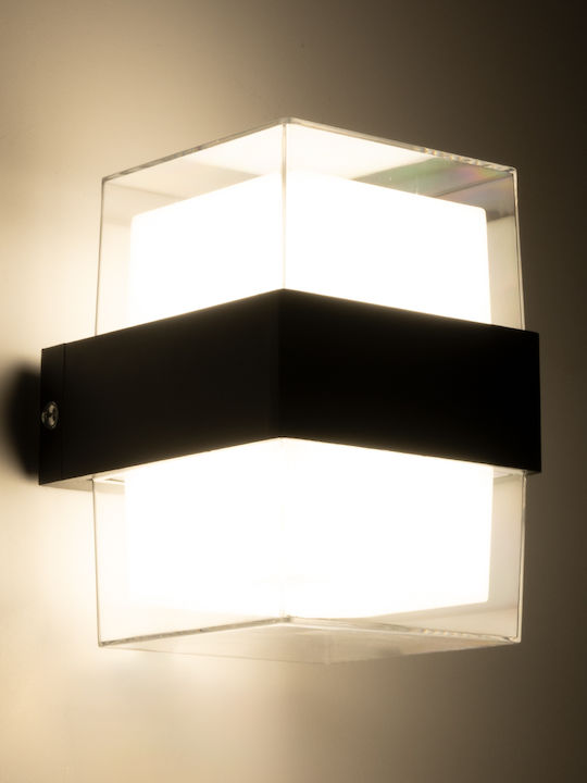 GloboStar Empire Wall-Mounted Outdoor Spot Light LED IP65 10W with Natural White Light Double Beam