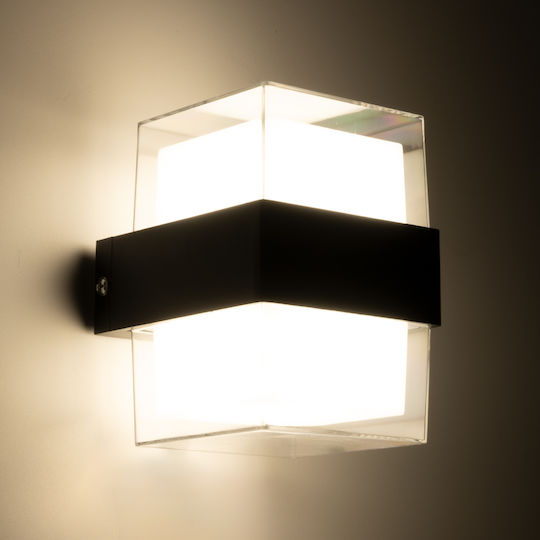 GloboStar Empire Επιτοίχιο Εξωτερικό Σποτ LED IP65 10W με Φυσικό Λευκό Φως Διπλής Δέσμης